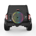 EXPECT NOTHING APPRECIATE EVERYTHING LOTUS FLOWER BLACK CARBON FIBER TIRE COVER