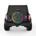 EXPECT NOTHING APPRECIATE EVERYTHING LOTUS FLOWER BLACK TIRE COVER
