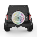 EXPECT NOTHING APPRECIATE EVERYTHING LOTUS FLOWER WHITE TIRE COVER