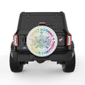 EXPECT NOTHING APPRECIATE EVERYTHING LOTUS FLOWER BLACK TIRE COVER