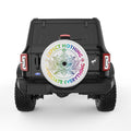 EXPECT NOTHING APPRECIATE EVERYTHING LOTUS FLOWER SILVER CARBON FIBER TIRE COVER