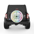 EXPECT NOTHING APPRECIATE EVERYTHING LOTUS FLOWER PEARL  WHITE CARBON FIBER TIRE COVER