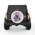 EXPENSIVE DIFFICULT TALKS BACK SILVER CARBON FIBER TIRE COVER