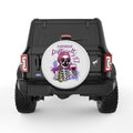 EXPENSIVE DIFFICULT TALKS BACK PEARL  WHITE CARBON FIBER TIRE COVER