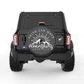 FAITH CAN MOVE MOUNTAINS BLACK CARBON FIBER TIRE COVER