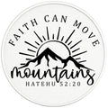FAITH CAN MOVE MOUNTAINS BLACK TIRE COVER
