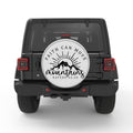 FAITH CAN MOVE MOUNTAINS SILVER CARBON FIBER TIRE COVER