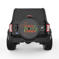 FAITH FAMILY FRIENDS BLACK CARBON FIBER TIRE COVER