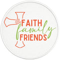 FAITH FAMILY FRIENDS BLACK TIRE COVER
