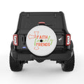 FAITH FAMILY FRIENDS PEARL  WHITE CARBON FIBER TIRE COVER