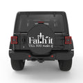 FAITH IT TILL YOU MAKE IT BLACK CARBON FIBER TIRE COVER