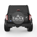 FAITH IT TILL YOU MAKE IT BLACK CARBON FIBER TIRE COVER