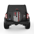 FAITH OVER FEAR AMERICAN FLAG BLACK TIRE COVER