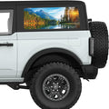 FALL SUNSET LAKE LANDSCAPE QUARTER WINDOW DECAL FITS 2021+ FORD BRONCO 2 DOOR HARD TOP