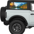 FALL SUNSET LAKE LANDSCAPE QUARTER WINDOW DECAL FITS 2021+ FORD BRONCO 2 DOOR HARD TOP