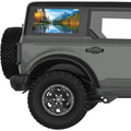 FALL SUNSET LAKE LANDSCAPE QUARTER WINDOW DECAL FITS 2021+ FORD BRONCO 4 DOOR HARD TOP