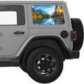 FALL SUNSET LAKE LANDSCAPE QUARTER WINDOW DECAL FITS 2018+ JEEP WRANGLER 4 DOOR HARD TOP JLU
