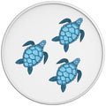 FAMILY OF BLUE SEA TURTLES WHITE TIRE COVER
