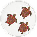 FAMILY OF DECORATIVE TURTLES PEARL  WHITE CARBON FIBER TIRE COVER
