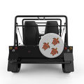 Family Of Decorative Turtles SILVER CARBON FIBER TIRE COVER FOR MOKE