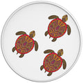 FAMILY OF DECORATIVE TURTLES WHITE TIRE COVER