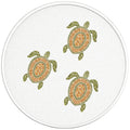 FAMILY OF GREEN AND BROWN SEA TURTLES PEARL  WHITE CARBON FIBER TIRE COVER