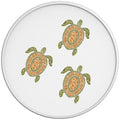 FAMILY OF GREEN AND BROWN SEA TURTLES WHITE TIRE COVER