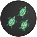 FAMILY OF GREEN SEA TURTLES BLACK TIRE COVER