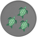 FAMILY OF GREEN SEA TURTLES SILVER CARBON FIBER TIRE COVER