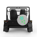 FAMILY OF MANDALA TURTLES SILVER CARBON FIBER TIRE COVER FOR MOKE