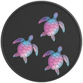 FAMILY OF MERMAID COLORED SEA TURTLES PEARL  WHITE CARBON FIBER TIRE COVER
