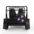 Family Of Mermaid Colored Sea Turtles BLACK CARBON FIBER TIRE COVER FOR MOKE