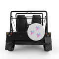 Family Of Mermaid Colored Sea Turtles WHITE CARBON FIBER TIRE COVER FOR MOKE