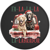 FA LA LA LABRADOR BLACK TIRE COVER