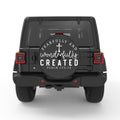 FEARFULLY AND WONDERFULLY CREATED BLACK CARBON FIBER TIRE COVER