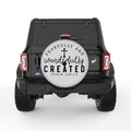 FEARFULLY AND WONDERFULLY CREATED SILVER CARBON FIBER TIRE COVER