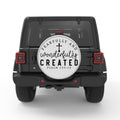 FEARFULLY AND WONDERFULLY CREATED BLACK TIRE COVER