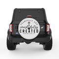 FEARFULLY AND WONDERFULLY CREATED PEARL  WHITE CARBON FIBER TIRE COVER