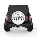 FEARFULLY AND WONDERFULLY CREATED WHITE TIRE COVER