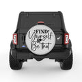 FIND YOURSELF AND BE THAT SILVER CARBON FIBER TIRE COVER