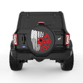 FIREFIGHTER AMERICAN FLAG BLACK TIRE COVER