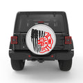 FIREFIGHTER AMERICAN FLAG BLACK TIRE COVER