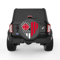 FIREFIGHTER HEART BLACK CARBON FIBER TIRE COVER