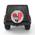 FIREFIGHTER HEART WHITE TIRE COVER