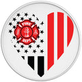 FIREFIGHTER HEART WHITE TIRE COVER