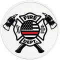 FIRE DEPARTMENT RED THIN LINE FLAG BLACK TIRE COVER