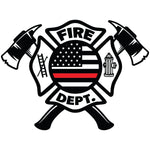 FIRE DEPARTMENT RED THIN LINE FLAG