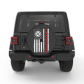 FIRE FIGHTER FLAG BLACK CARBON FIBER TIRE COVER