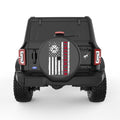 FIRE FIGHTER FLAG BLACK CARBON FIBER TIRE COVER
