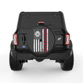 FIRE FIGHTER FLAG BLACK TIRE COVER